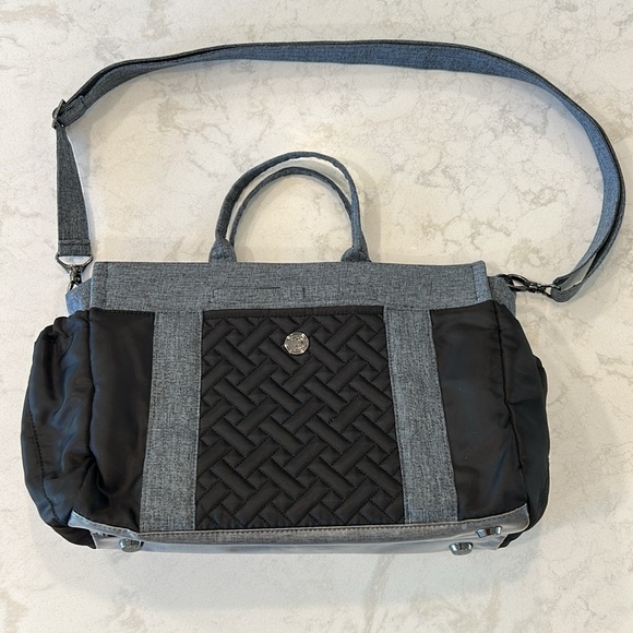 Lug Romper 2 Convertible Tote Crossbody Bag Black w/Grey Accents BNWOT - Picture 6 of 14